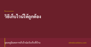 ภาพปกบทความวิธีเก็บไวน์